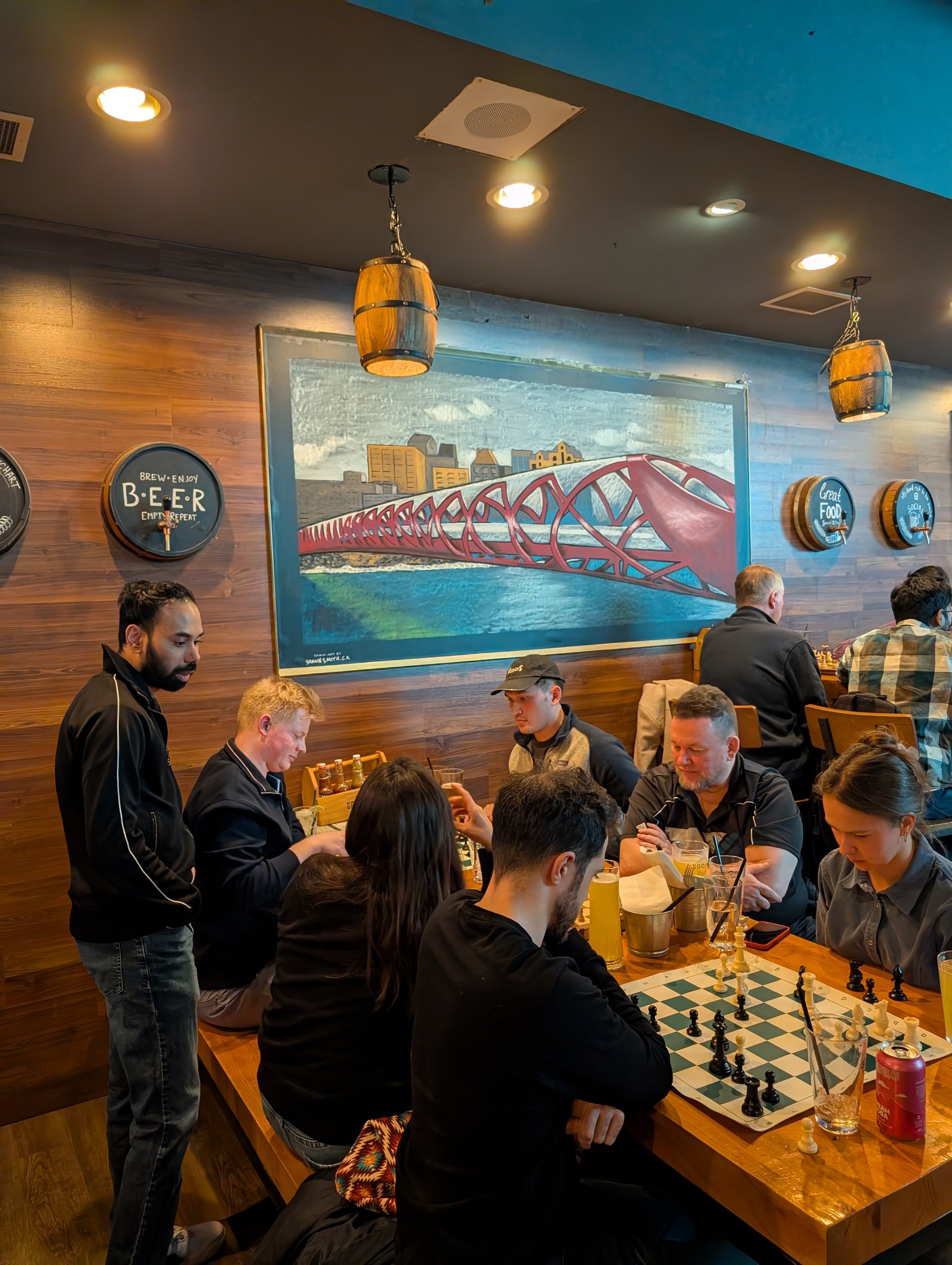 Social chess at a Downtown Chess event